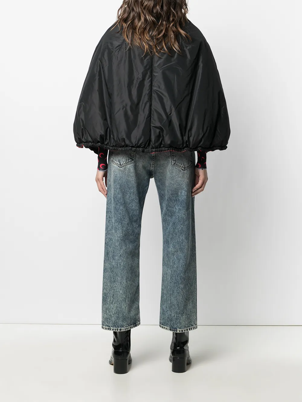 1990s Puffed Sleeves Hooded Jacket