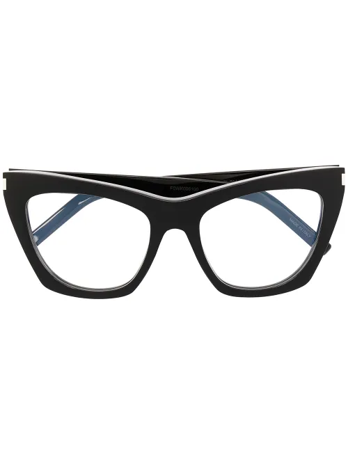 Lunettes de vue à monture papillon - Saint Laurent Eyewear - Modalova
