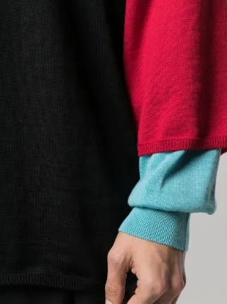 fine knit colour block jumper展示图