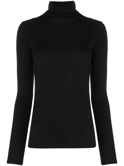 Vince roll-neck cotton blouse