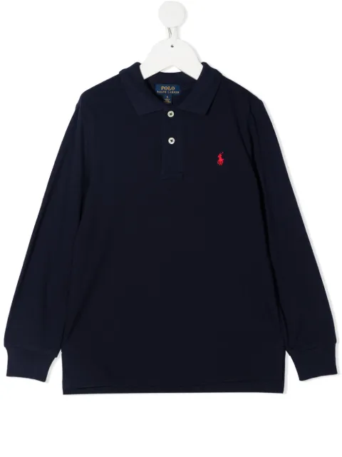 POLO RALPH LAUREN KIDS logo-patch polo shirt