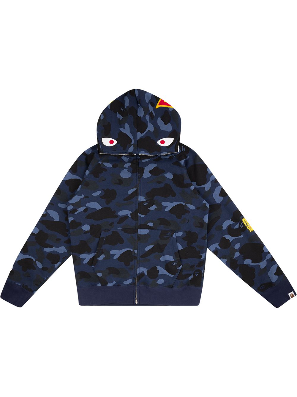 фото A bathing ape® худи colour camo shark на молнии