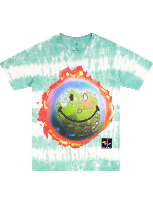 blue tie dye astroworld shirt