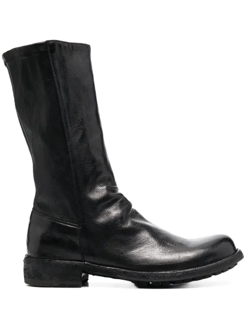 Officine Creative grained zip-up boots