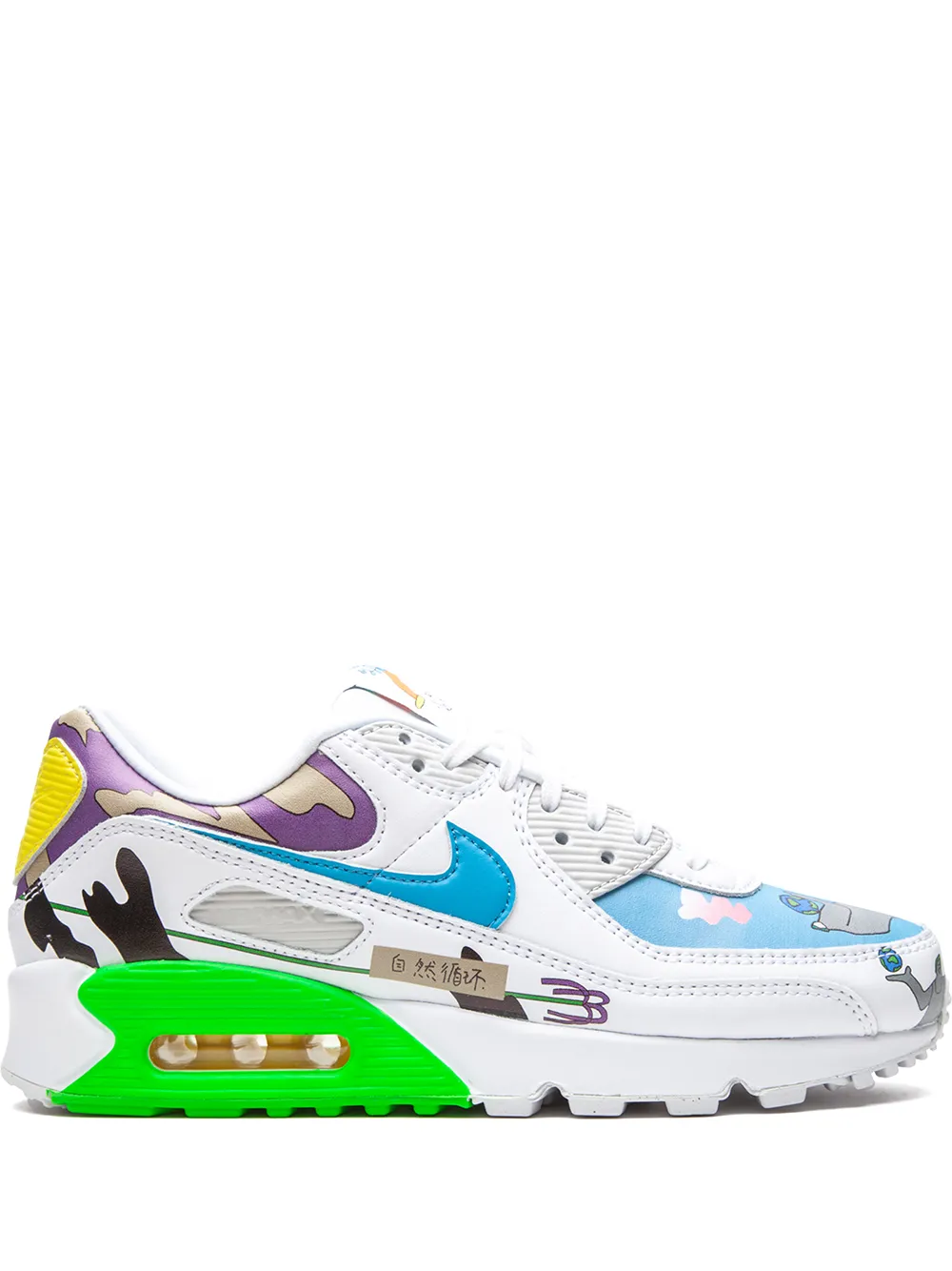 

Nike tenis bajos Flyleather Air Max 90 QS Ruohan Wang - Blanco