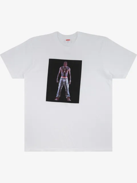 Supreme playera con motivo de Tupac 