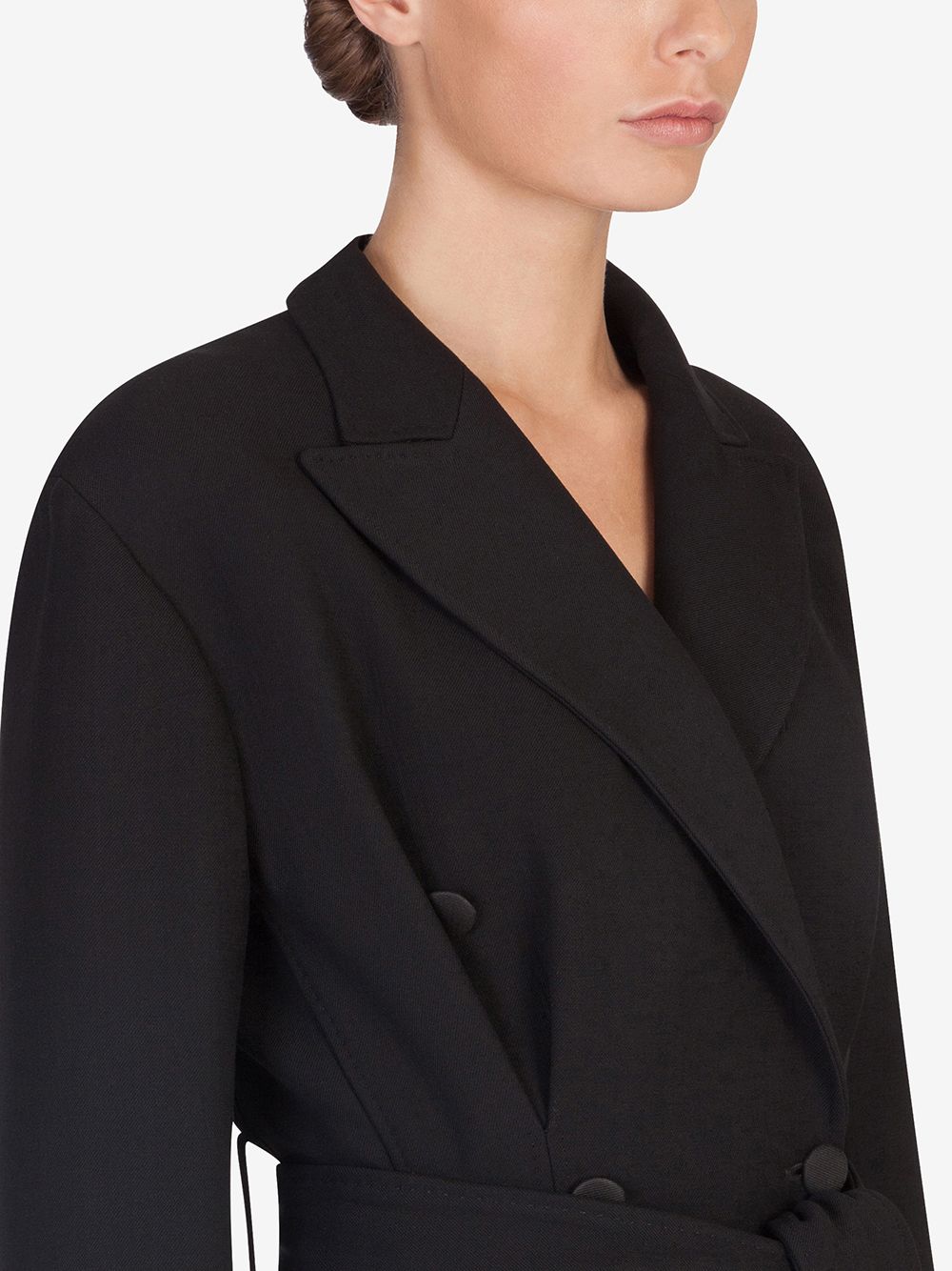 Shop Dolce & Gabbana Belted Double-breasted Coat In Black