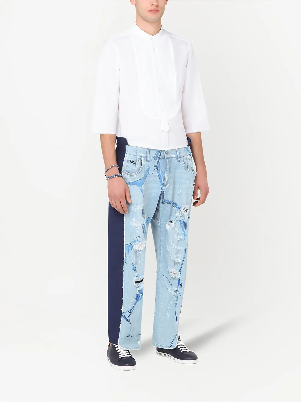 фото Dolce & gabbana рубашка с воротником-стойкой