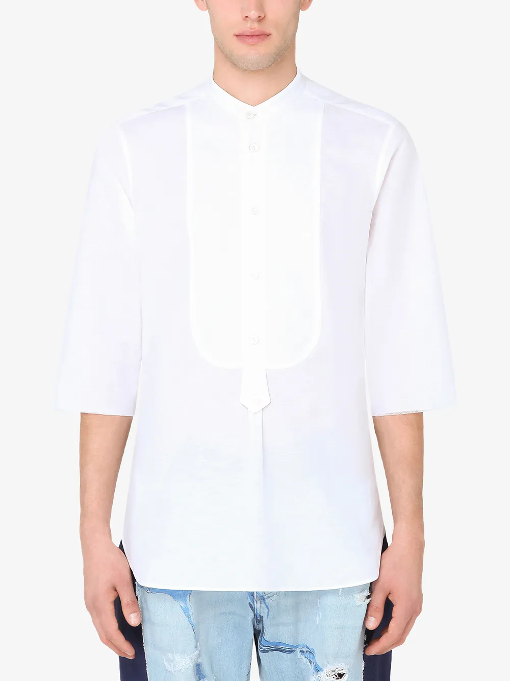 фото Dolce & gabbana рубашка с воротником-стойкой