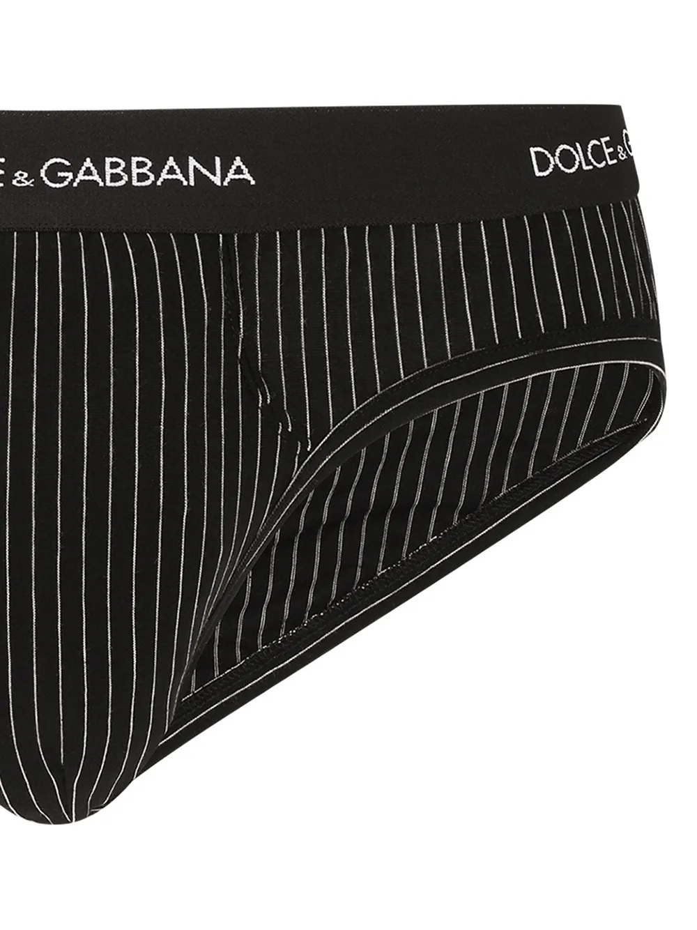 фото Dolce & gabbana полосатые трусы-брифы средней посадки