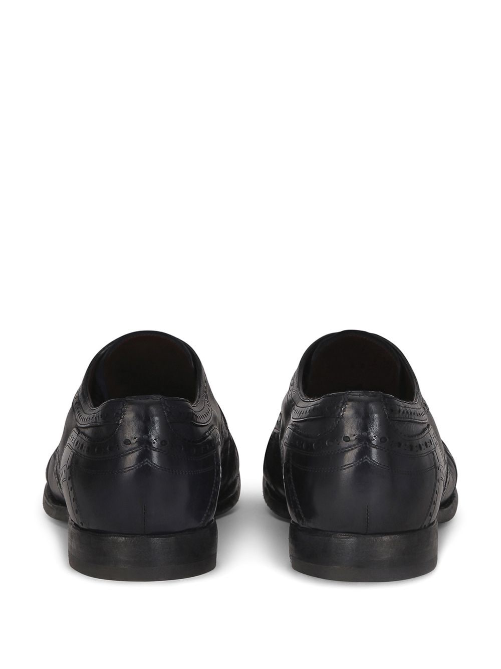 Shop Dolce & Gabbana Dented Style Derby Shoes In Blue