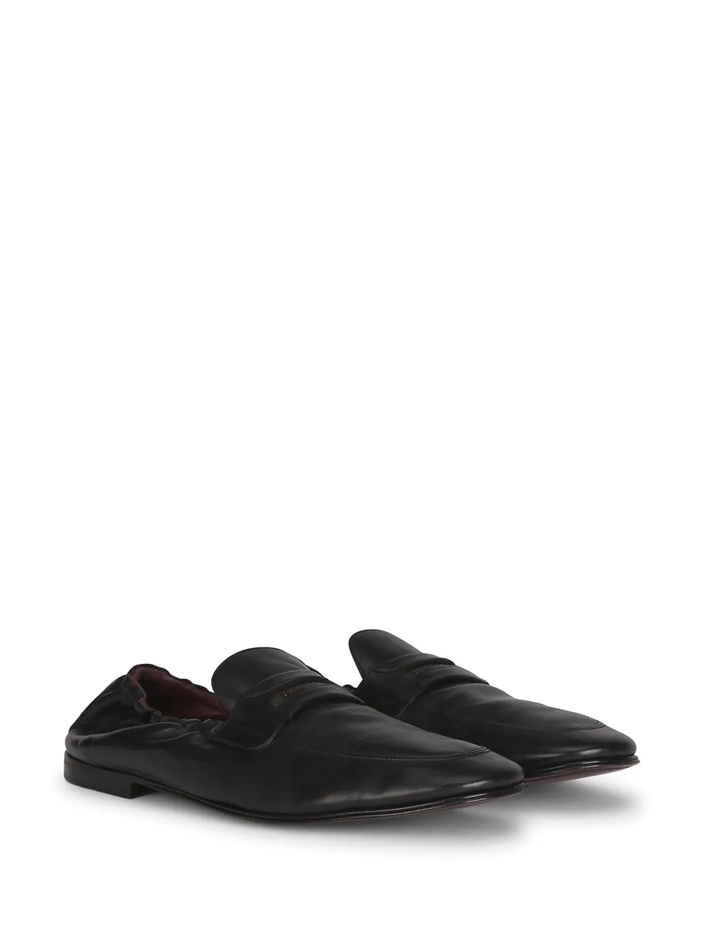 Dolce & Gabbana Slippers met logo reliëf - Zwart