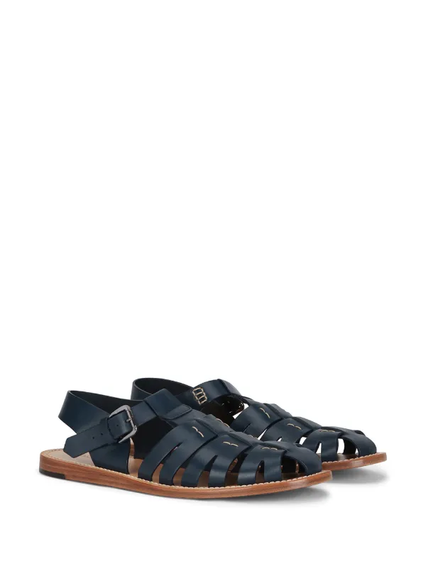 Dolce & Gabbana Pantheon Leather Gladiator Sandals | Blue | FARFETCH