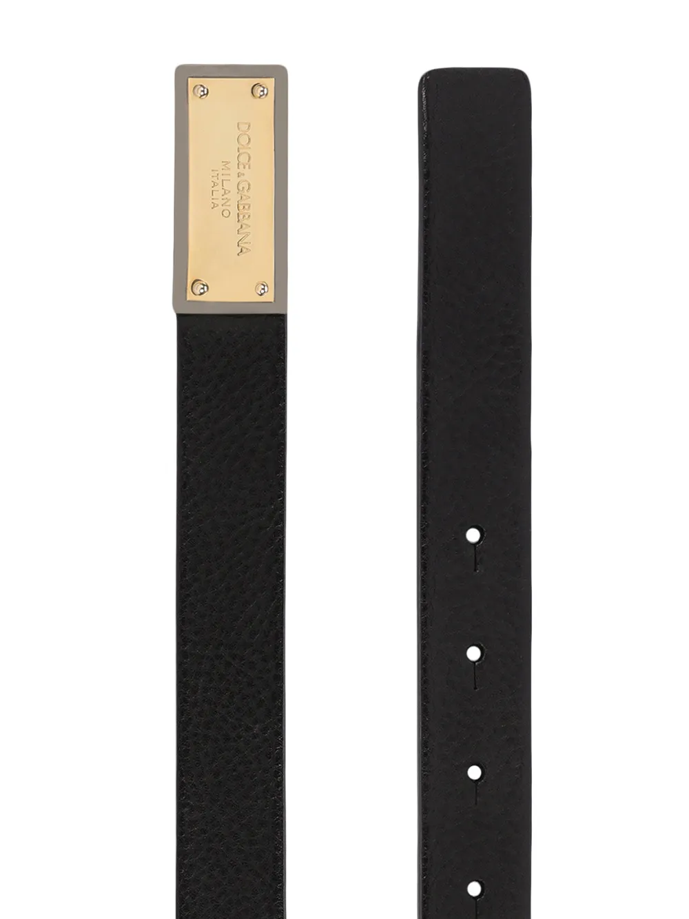 Dolce & Gabbana Riem met logoplakkaat - Zwart