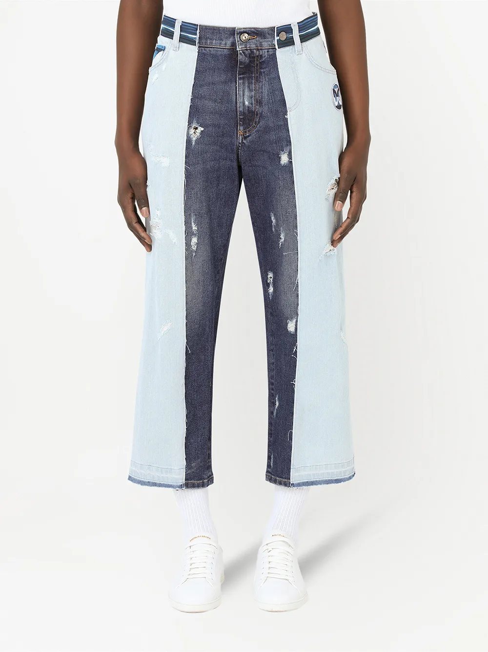 фото Dolce & gabbana джинсы с эффектом потертости