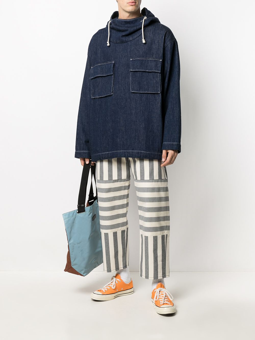 фото Sunnei striped straight-leg trousers