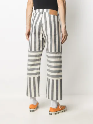 striped straight-leg trousers展示图