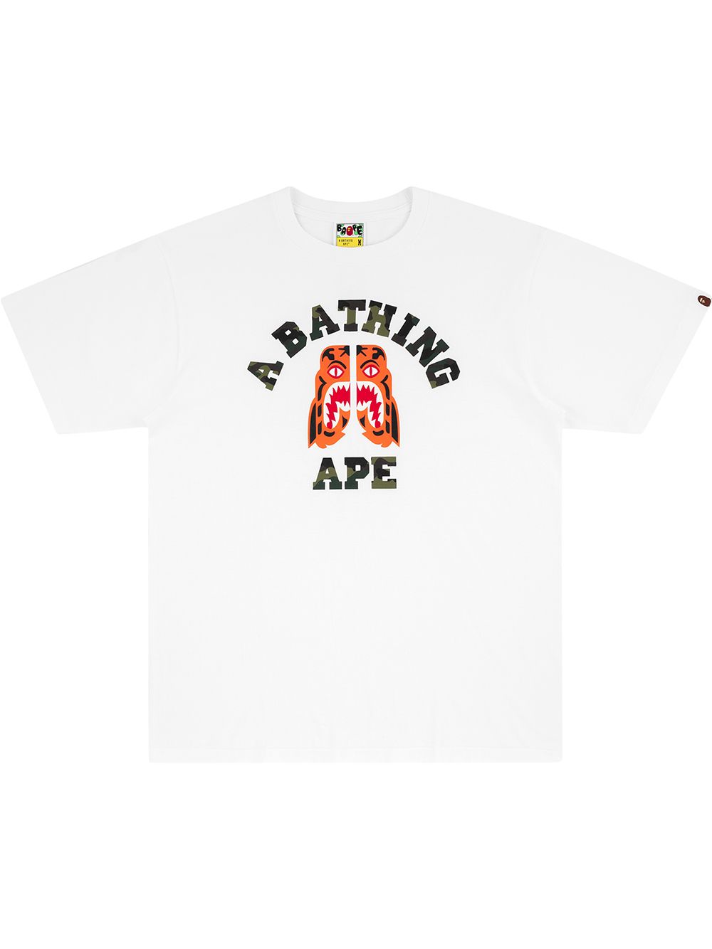 фото A bathing ape® футболка woodland camo tiger college