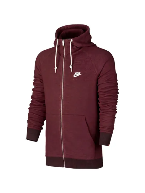 Nike hoodie con logo bordado y cierre