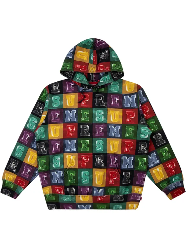Supreme Blocks-print hoodie