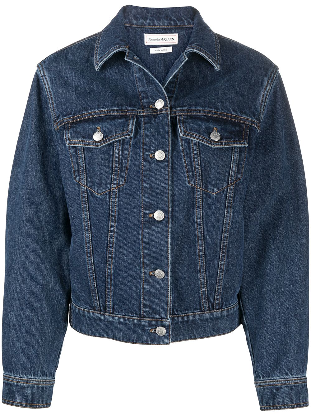 Alexander McQueen side-stripe Denim Jacket - Farfetch