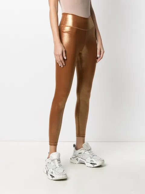 nike rose gold metallic leggings