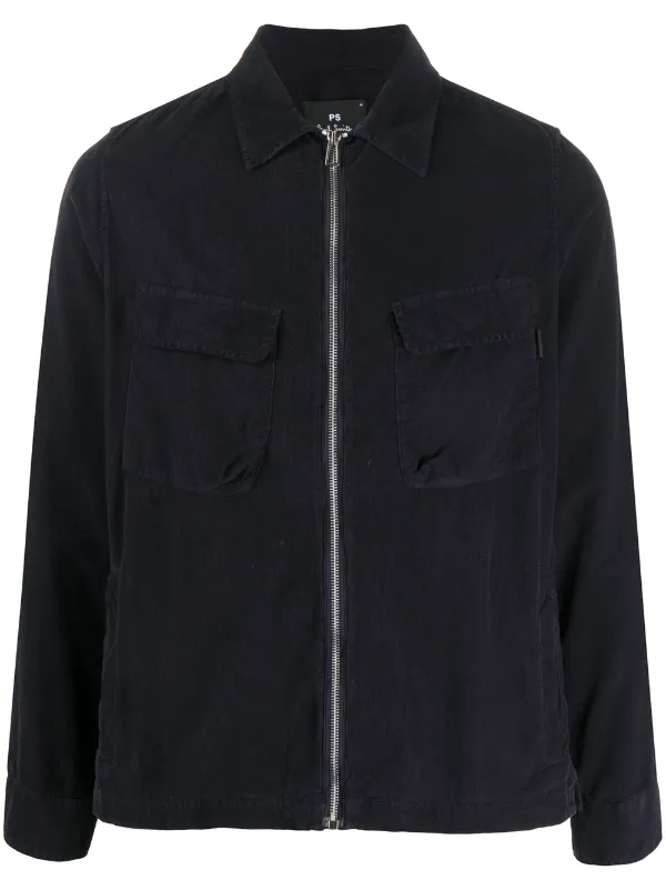 corduroy zip up shirt