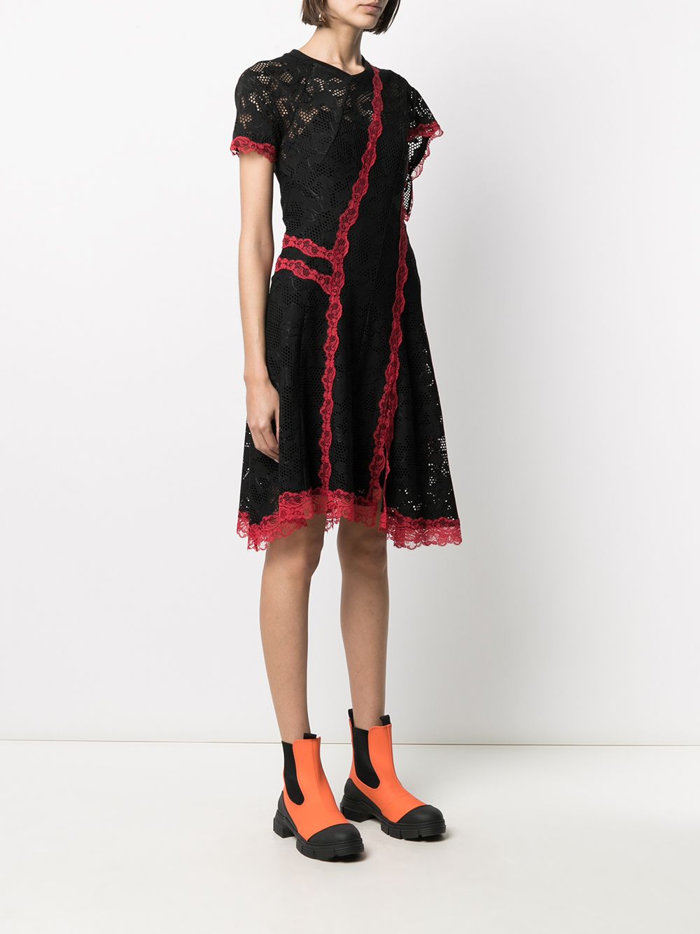 Koché Asymmetric Lace Dress - Farfetch