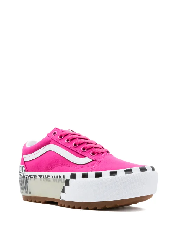 vans logo stacked old skool stacked