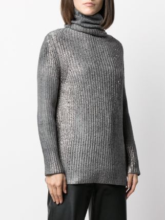 ribbed-knit metallic jumper展示图