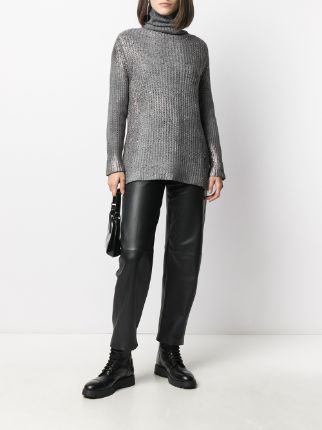 ribbed-knit metallic jumper展示图