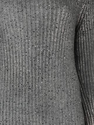 ribbed-knit metallic jumper展示图