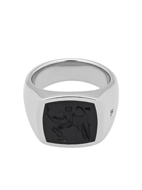 Tom Wood Cushion Eros onyx-embellished ring