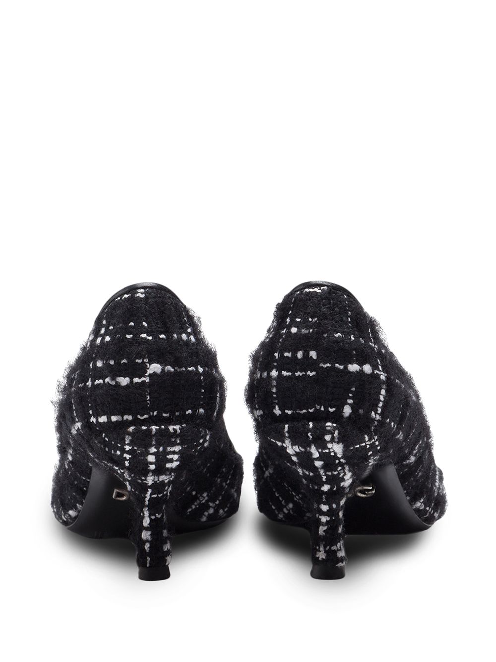 фото Dolce & gabbana твидовые туфли-лодочки с логотипом