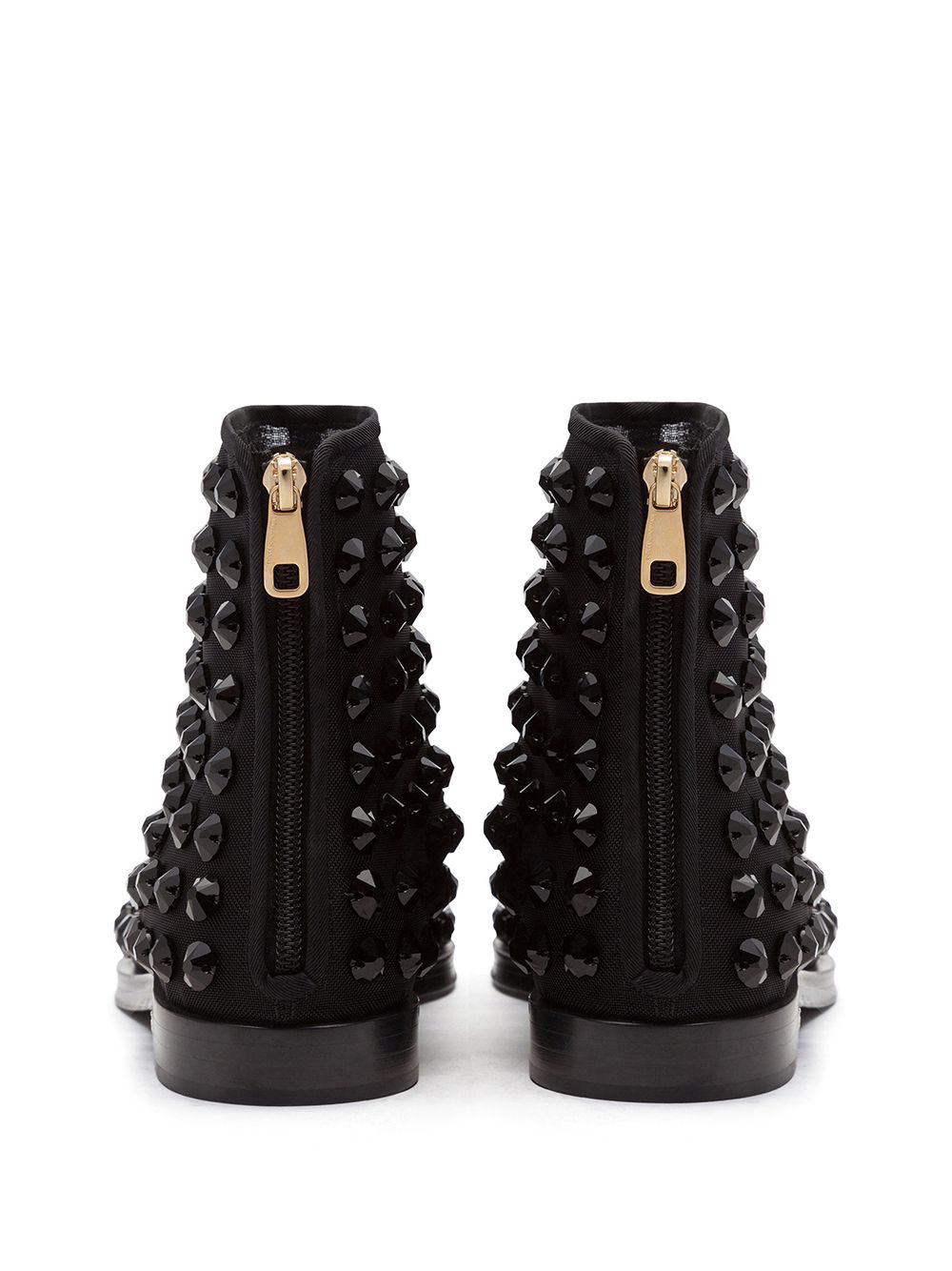 Shop Dolce & Gabbana Rhinestone-embellished Ankle Boots In Black