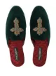 Dolce & Gabbana cross-embellished velvet slippers