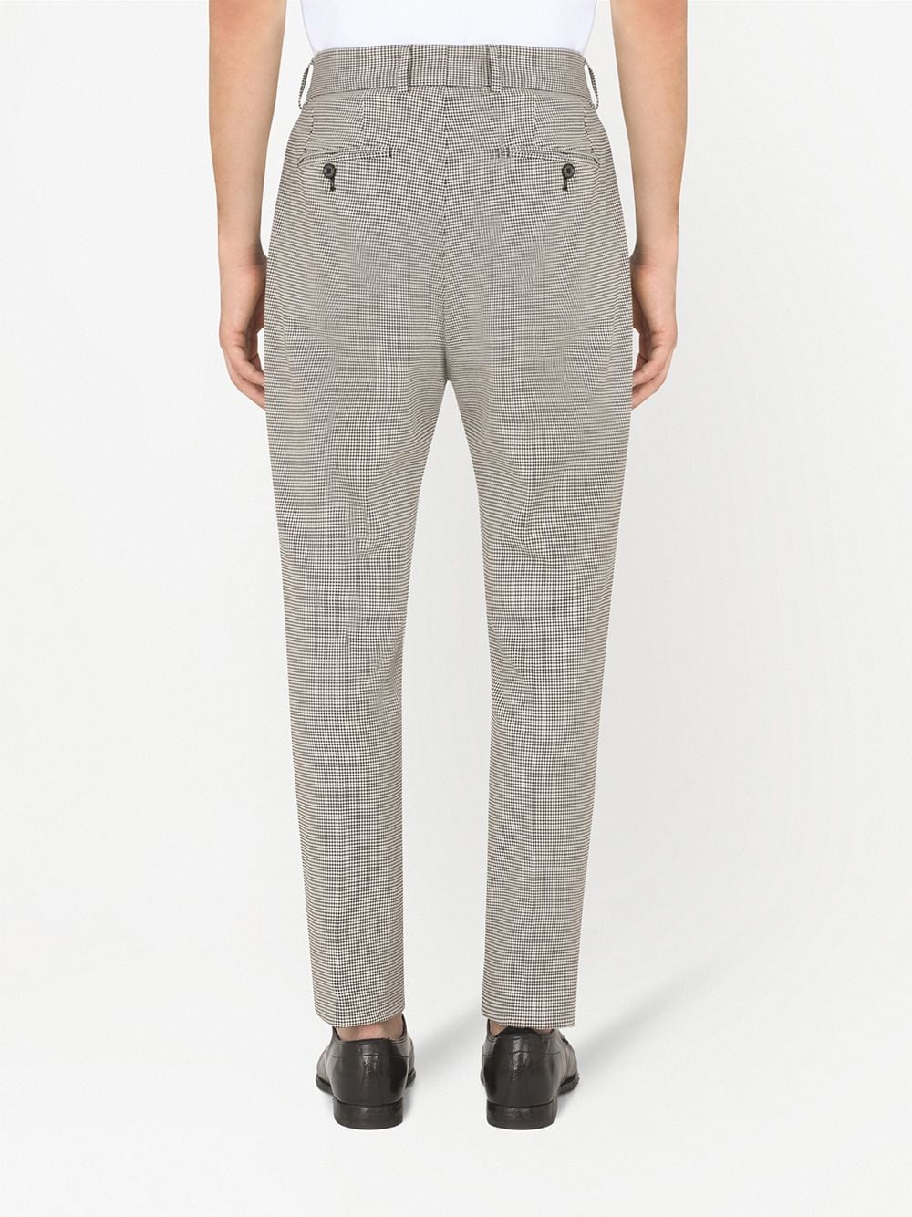 Shop Dolce & Gabbana Houndstooth Tailored Trousers In White