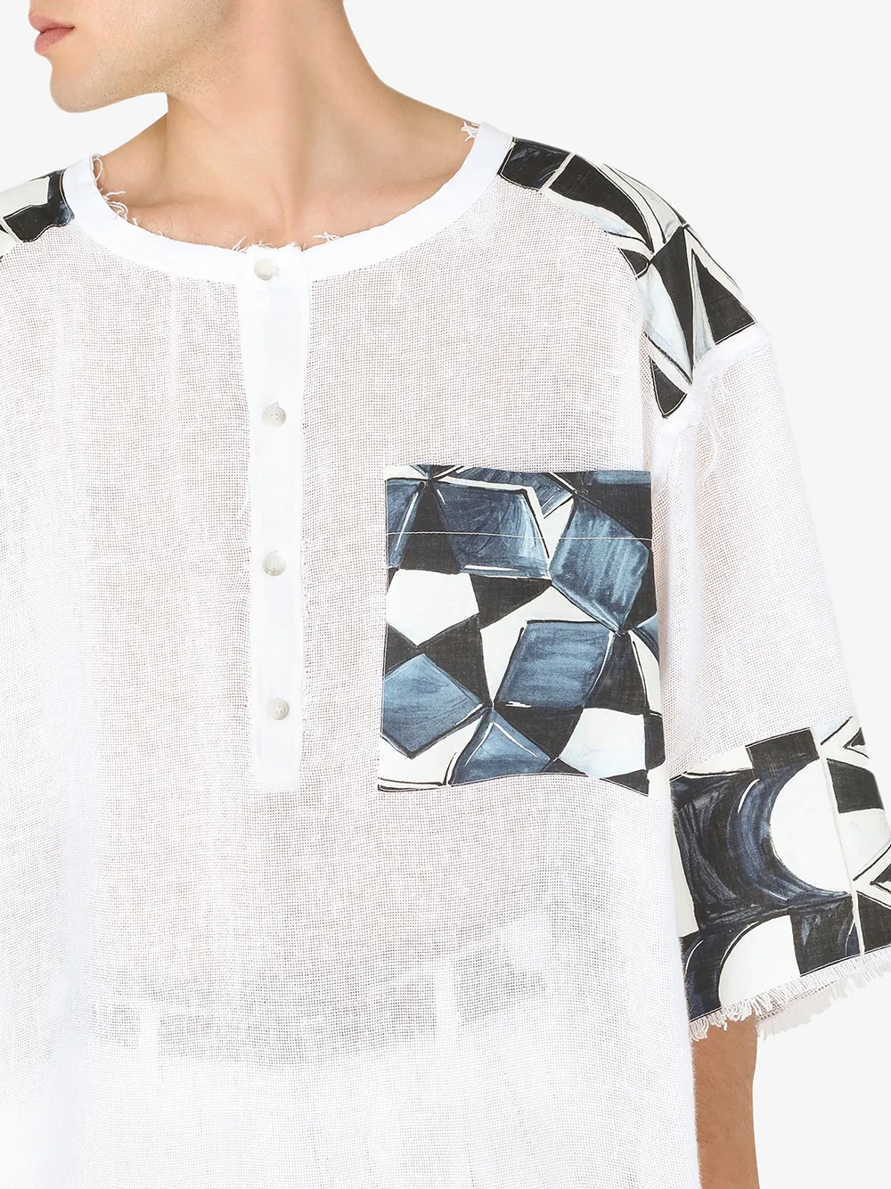 фото Dolce & gabbana топ с геометричными вставками