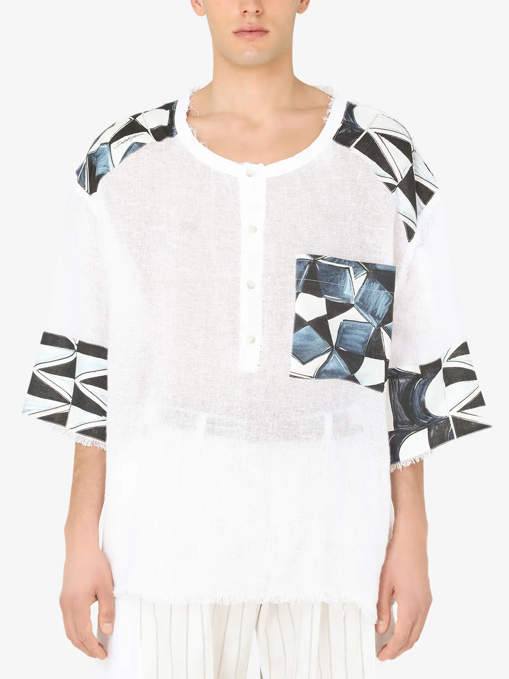 фото Dolce & gabbana топ с геометричными вставками