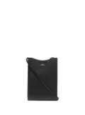 A.P.C. Jamie embossed logo crossbody bag - Black