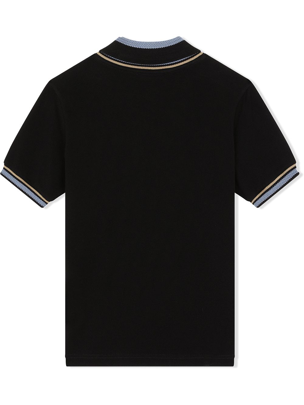 Shop Dolce & Gabbana Stripe-detail Polo Shirt In Black