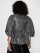 Cecilie Bahnsen Blusa Heidi metálica