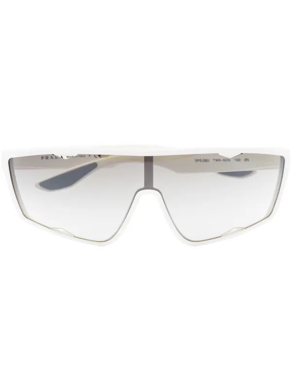 prada white frame sunglasses