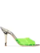 Image 1 of Paris Texas Penelope 95mm snake print mules