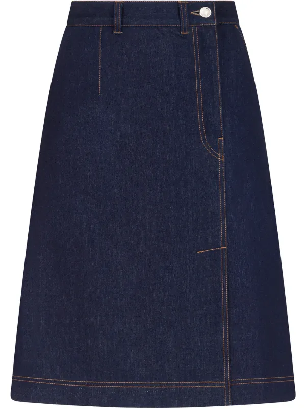 Shop Dolce \u0026 Gabbana A-line denim skirt 
