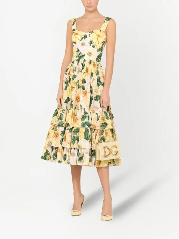 Dolce and gabbana yellow floral dress Clearance