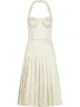 Image 1 of Dolce & Gabbana jacquard pleated bustier dress