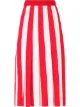 Image 1 of Dolce & Gabbana striped-print cady calf-length skirt