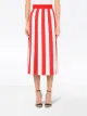 Dolce & Gabbana striped-print cady calf-length skirt