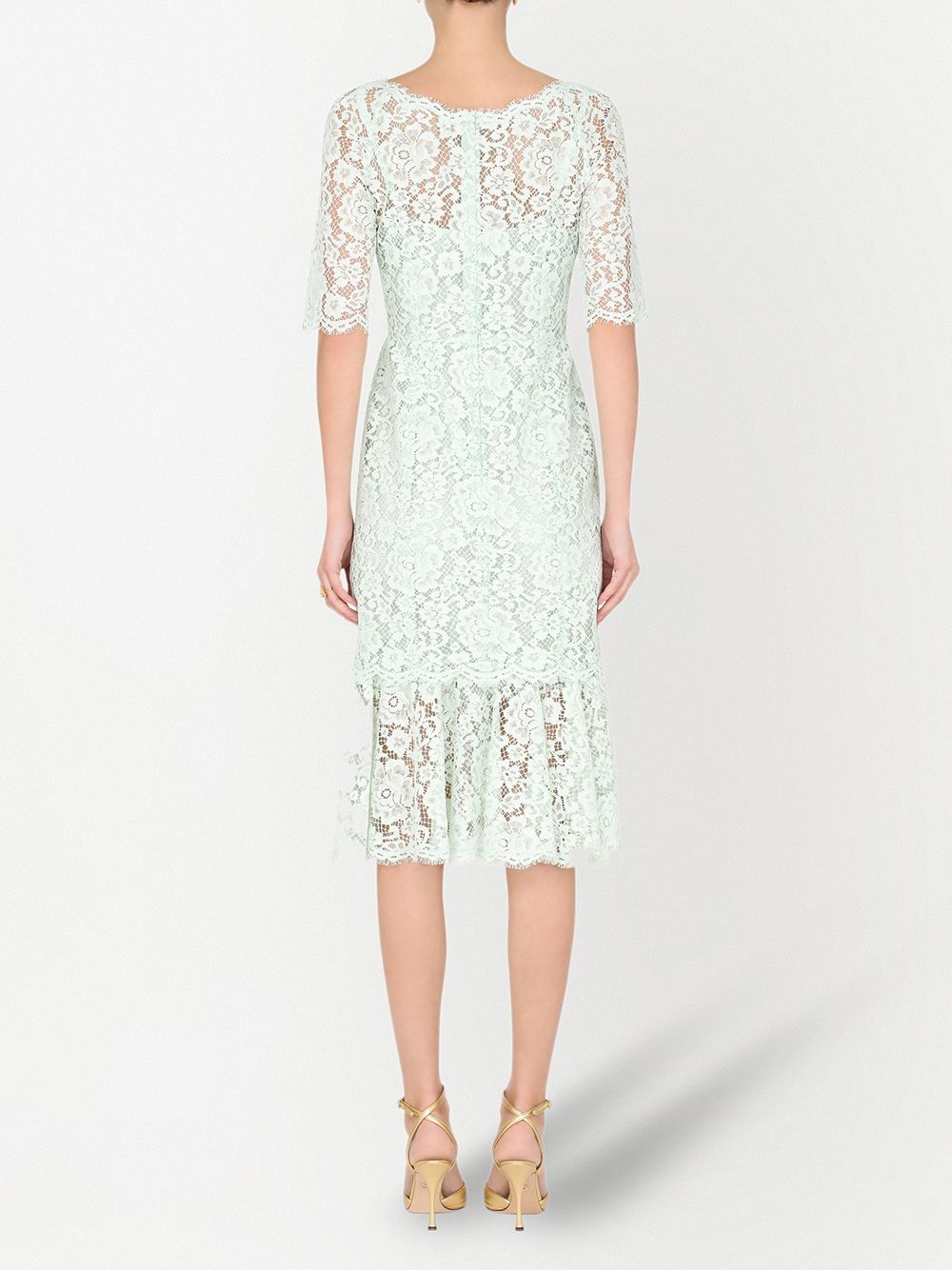 Dolce & Gabbana ruffled-hem Lace Dress - Farfetch